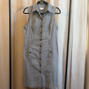 Dressbarn Black and White Gingham Dress
